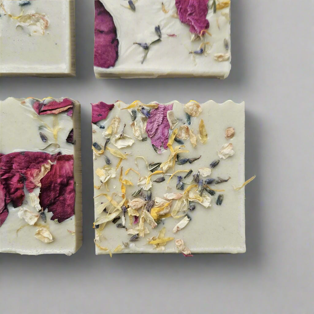 Garden Party | Goat Milk Soap Bar 50g | Normal to Oily Skin | Purifying, Balancing, Gentle Exfoliation