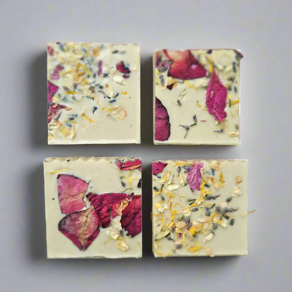 Garden Party | Goat Milk Soap Bar 50g | Normal to Oily Skin | Purifying, Balancing, Gentle Exfoliation